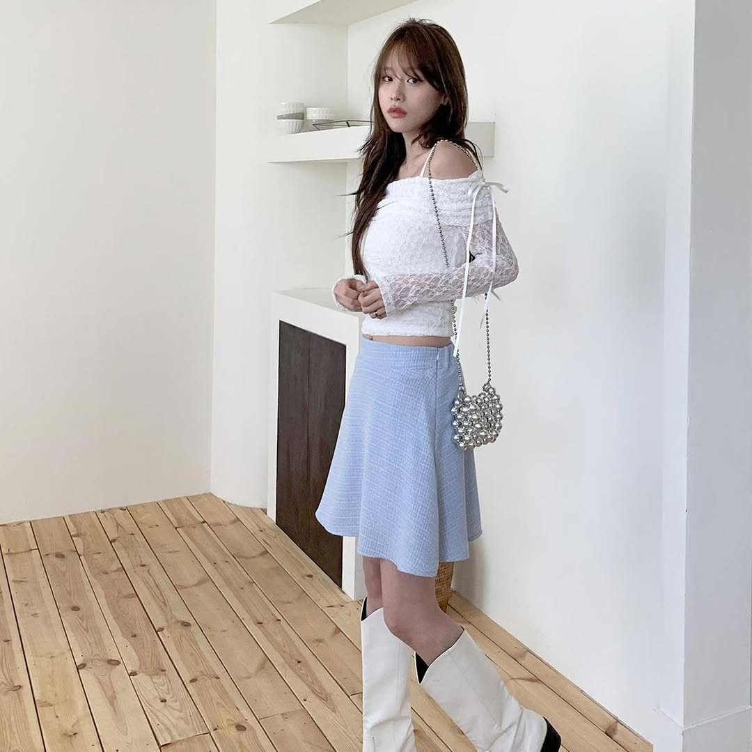 26YR0416 Tweed Skirt