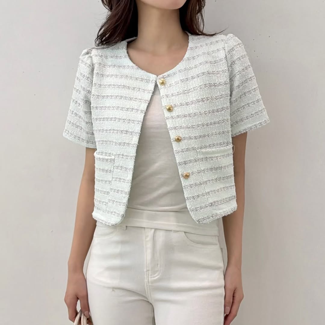 26YR0607 Tweed Cardigan