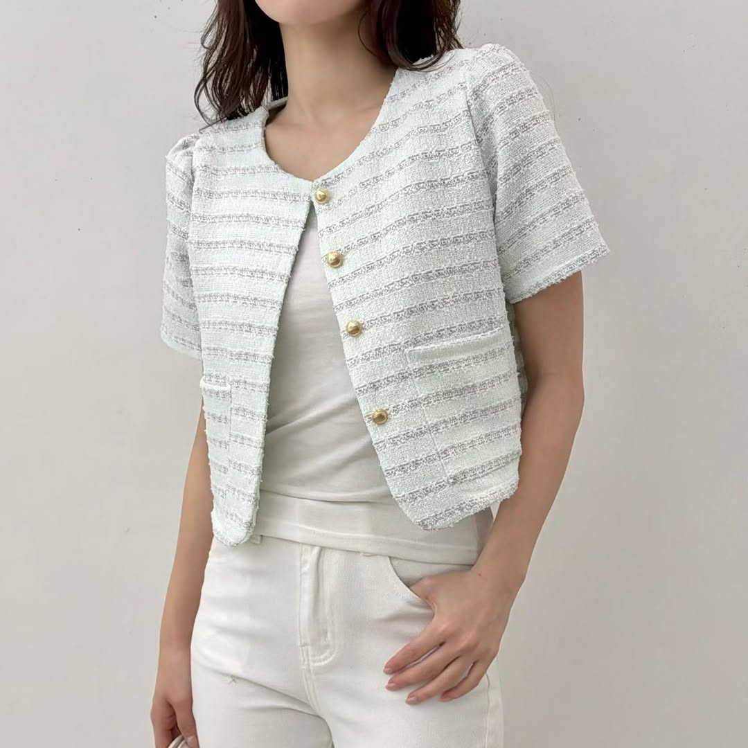26YR0607 Tweed Cardigan