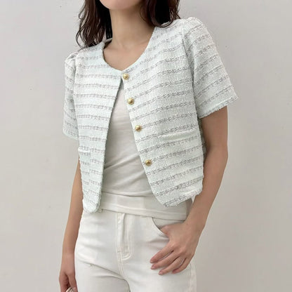 26YR0607 Tweed Cardigan