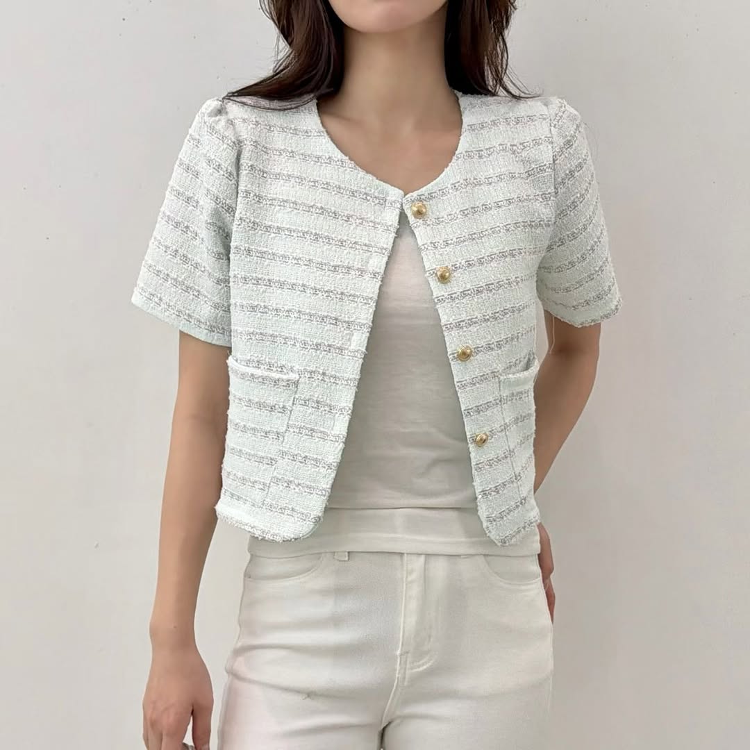 26YR0607 Tweed Cardigan