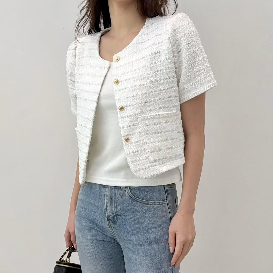 26YR0607 Tweed Cardigan