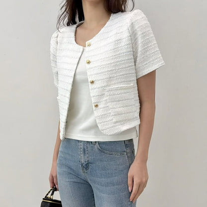 26YR0607 Tweed Cardigan