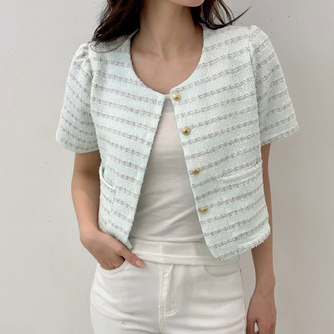 26YR0607 Tweed Cardigan