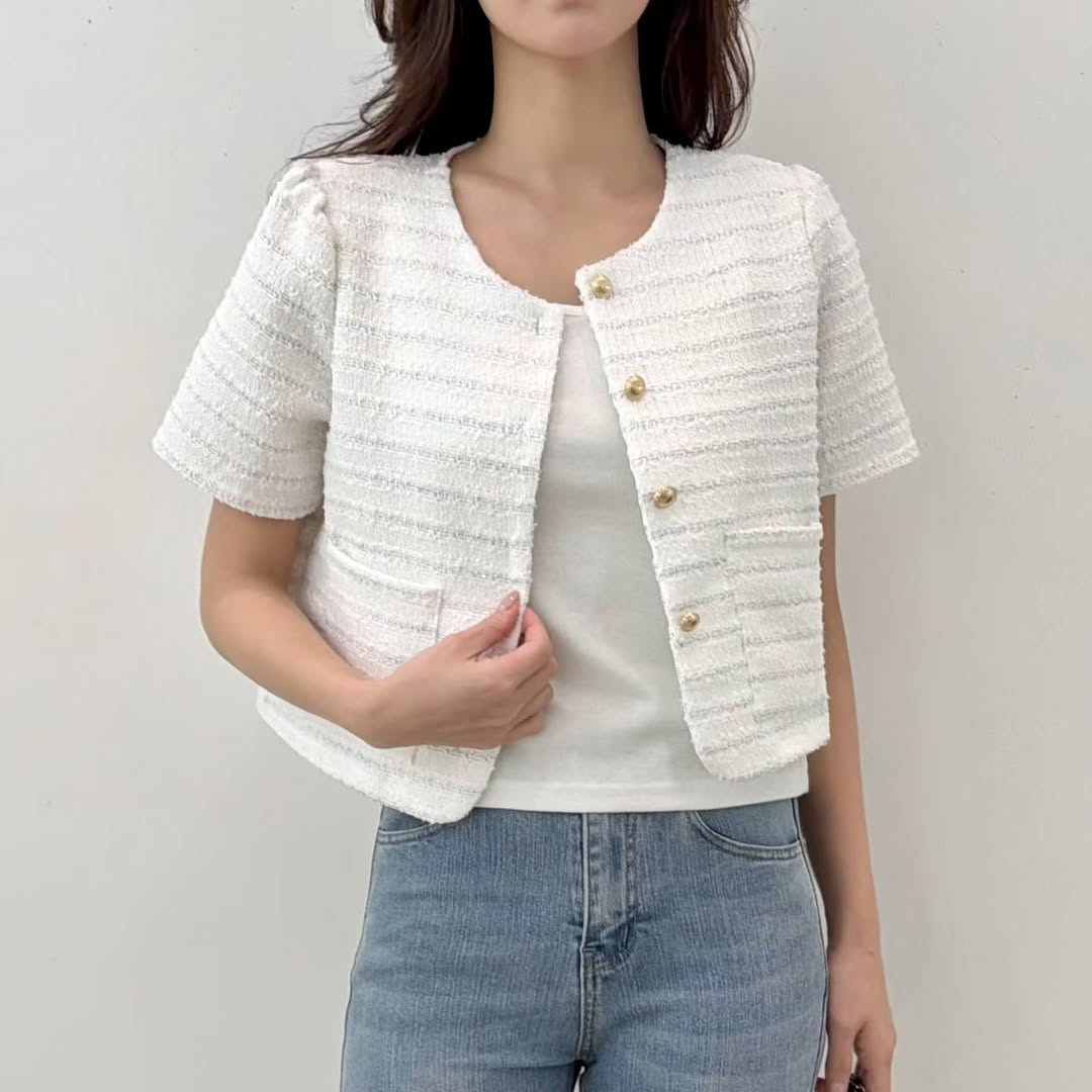 26YR0607 Tweed Cardigan