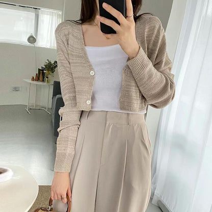 23YR0636 混色短短cardigan
