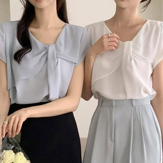 24YR1434 Ribbon Blouse Top