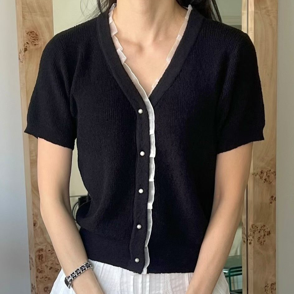25YR1024 Little Lace Cardigan