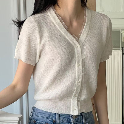 25YR1024 Little Lace Cardigan