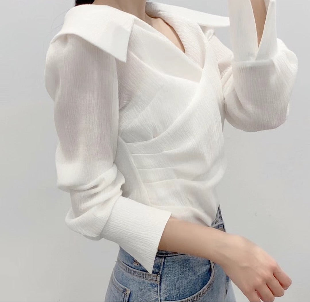 23YR0618 小反領雪紡