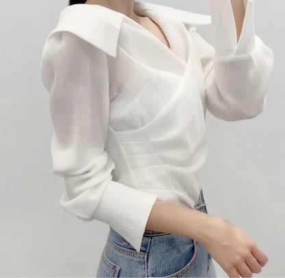 23YR0618 小反領雪紡
