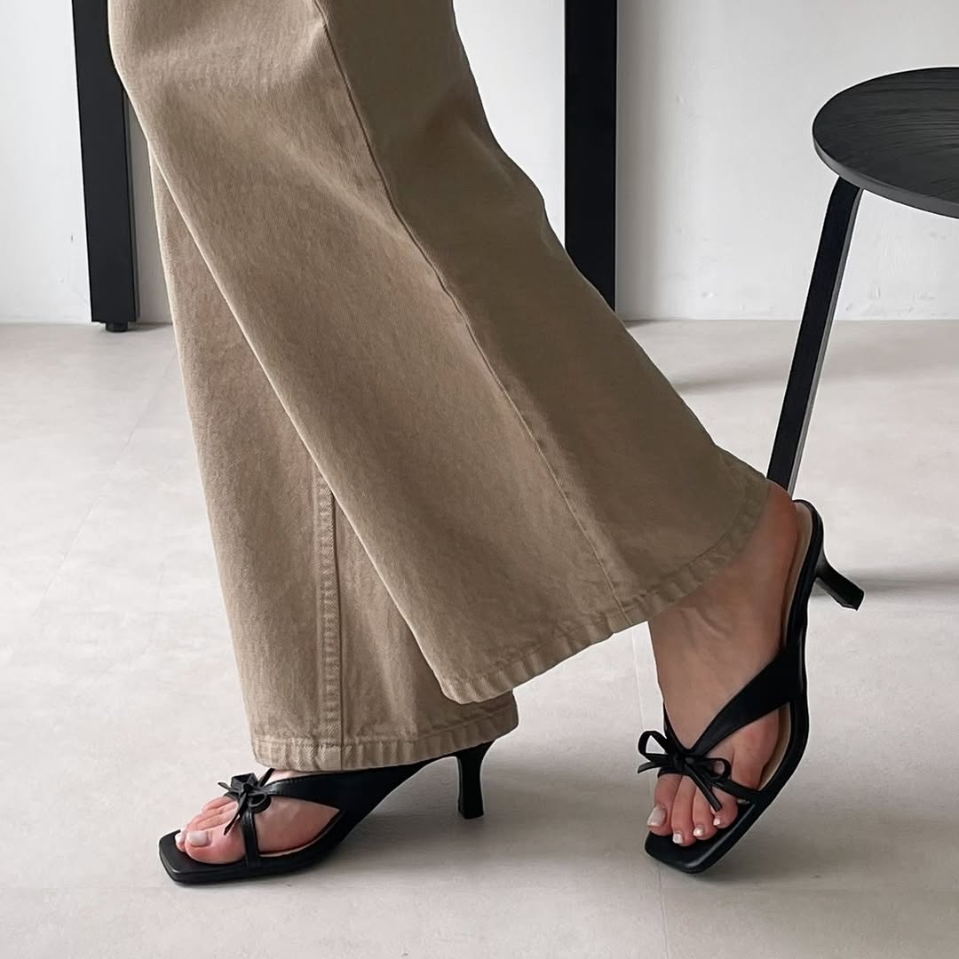 26YR1011 Ribbon Sandal 6cm