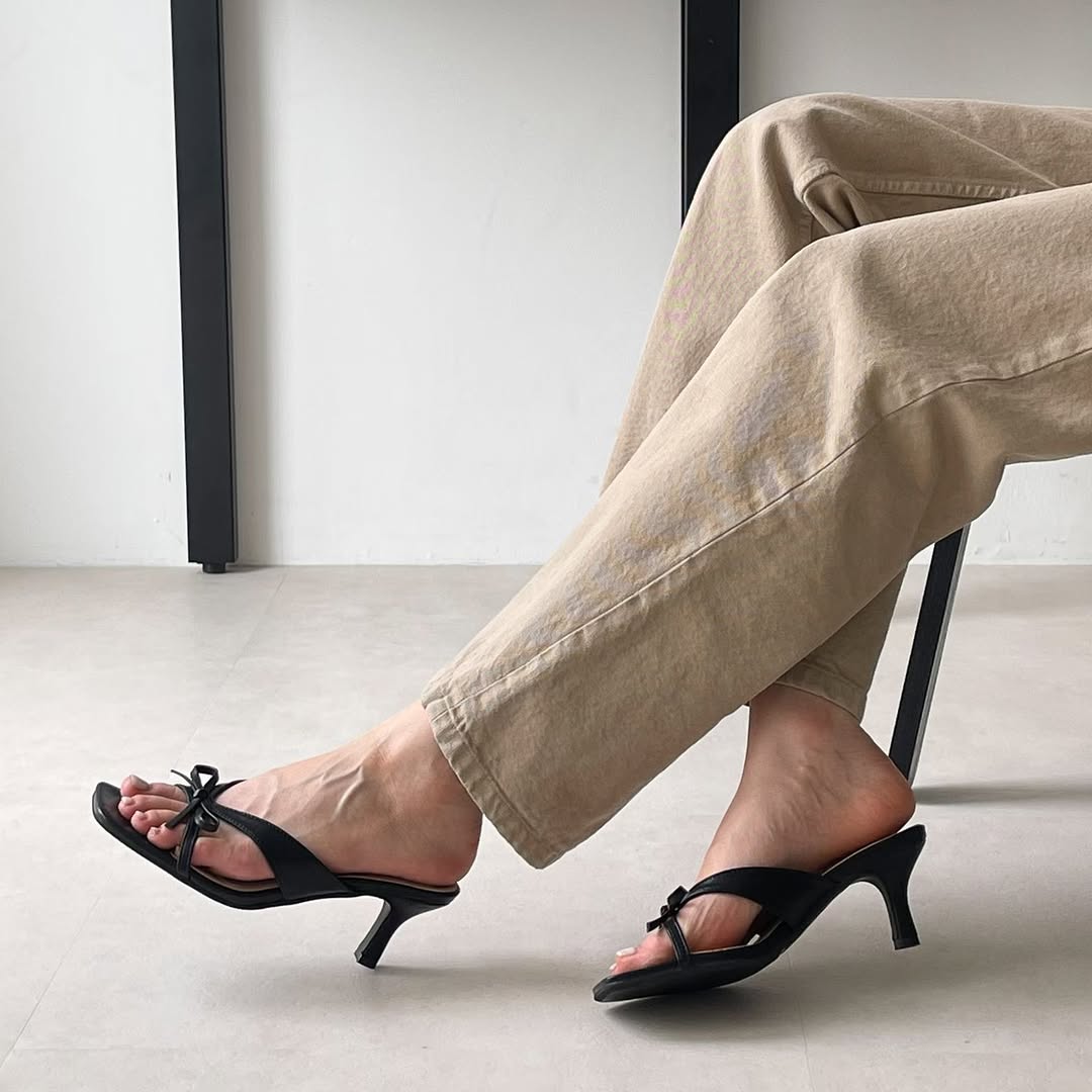 26YR1011 Ribbon Sandal 6cm