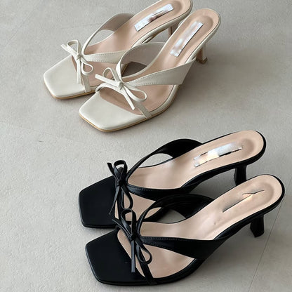26YR1011 Ribbon Sandal 6cm