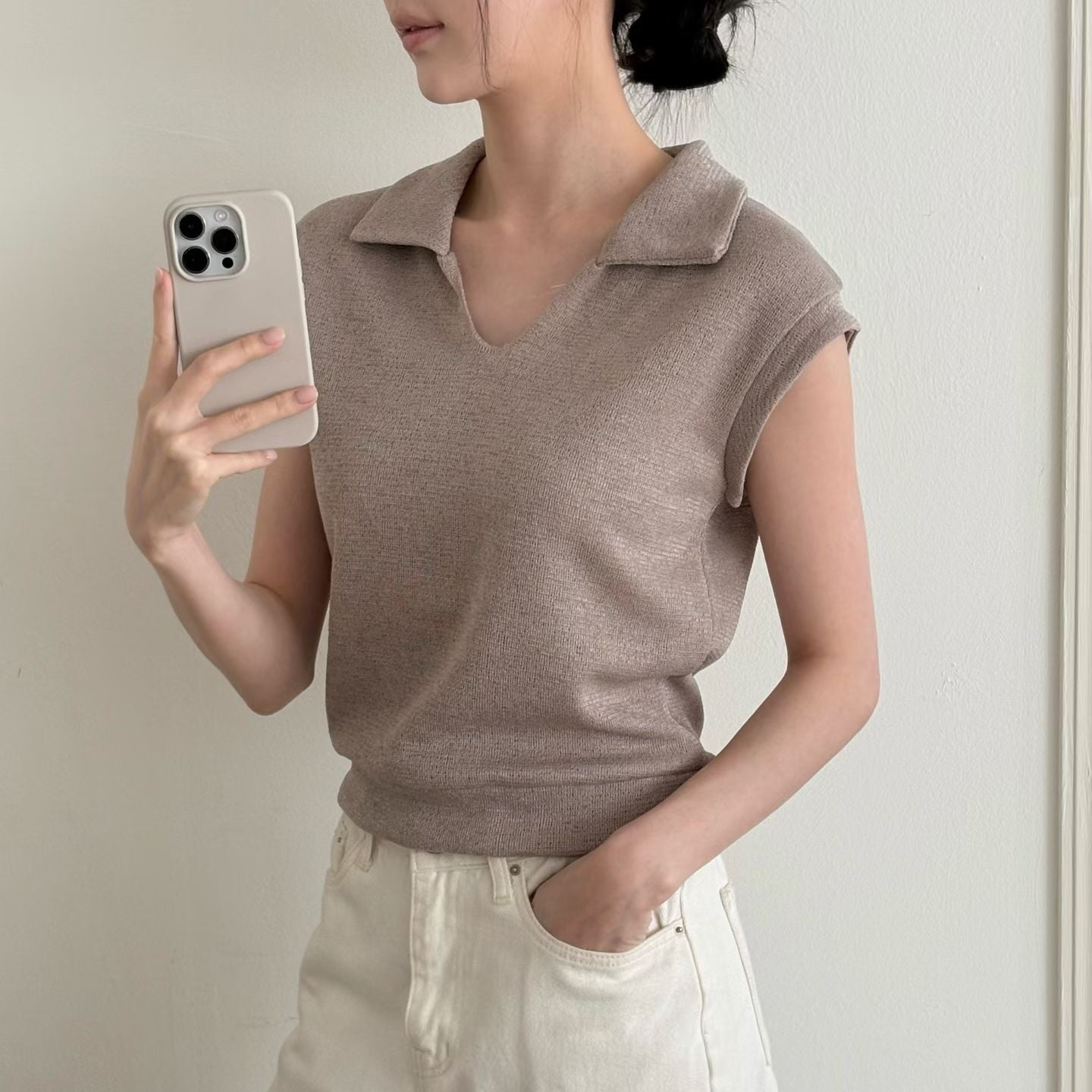 26YR1305 小反領Top