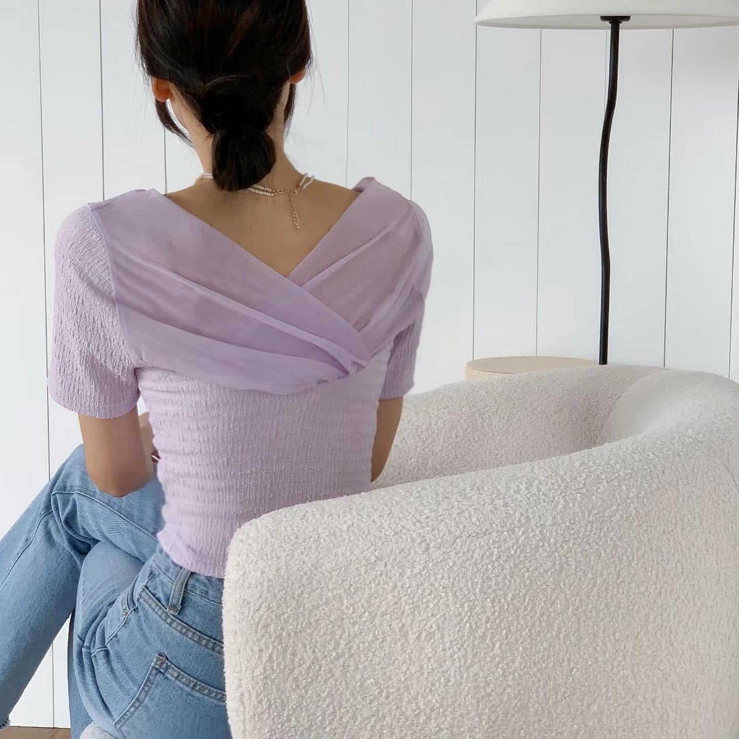 23YR0703 2-way紗紗top