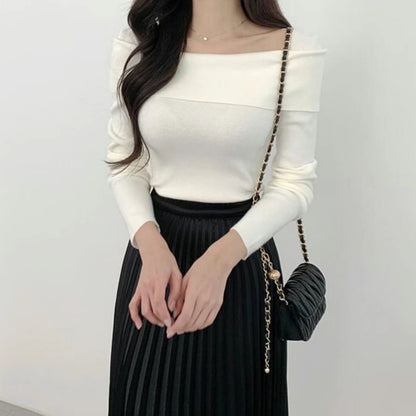 24YR0201 Off Shoulder Neck Top