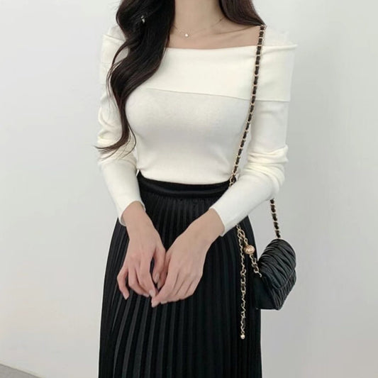 24YR0201 Off Shoulder Neck Top