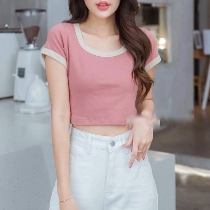 24YR1146 短袖拼色