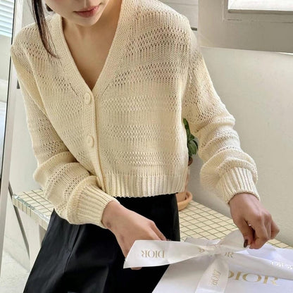 23YR0705 3 button cardigan