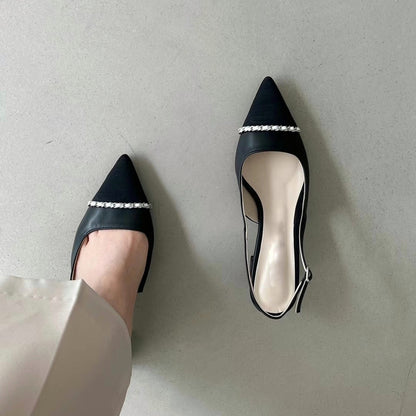 24YR2103 Chain Heel Shoes 5cm