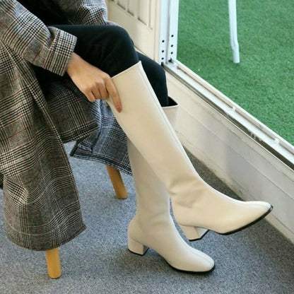 24YR2228 Back Zip Long Boot 5cm