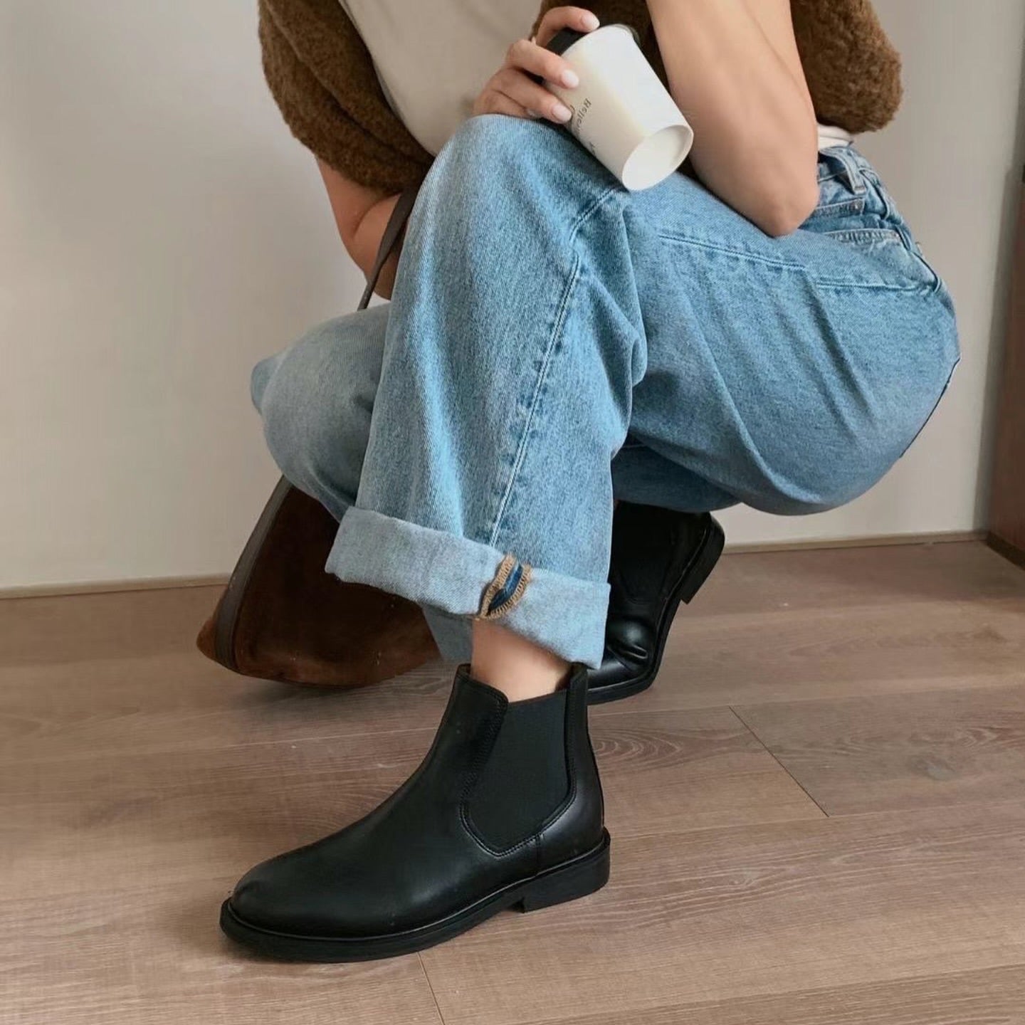 24YR2015 牛皮短boot 3cm