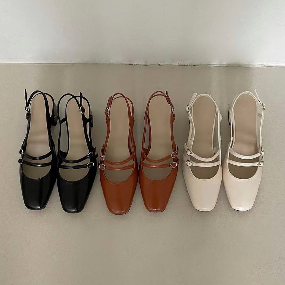 25YR0331 Double Strap Heel 5cm