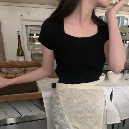 24YR0739 方領麻花線Top