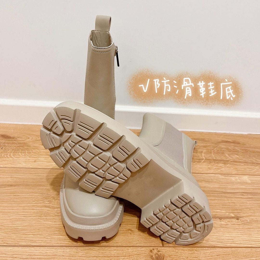 23YR2203 真皮軍boot 5cm