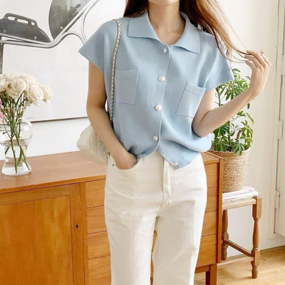 25YR1010 小香風反領Top