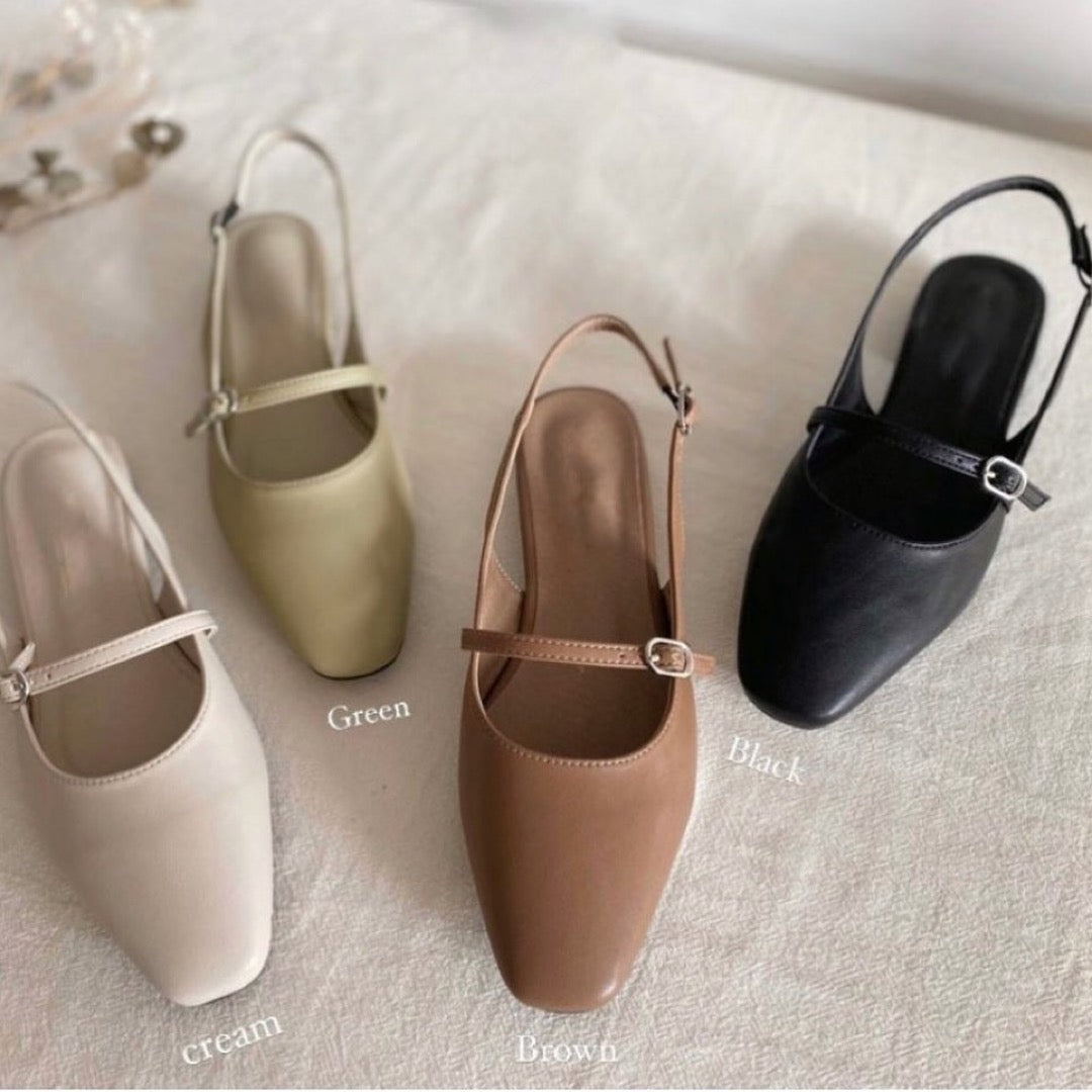 24YR0928 Slingback Shoes 1cm