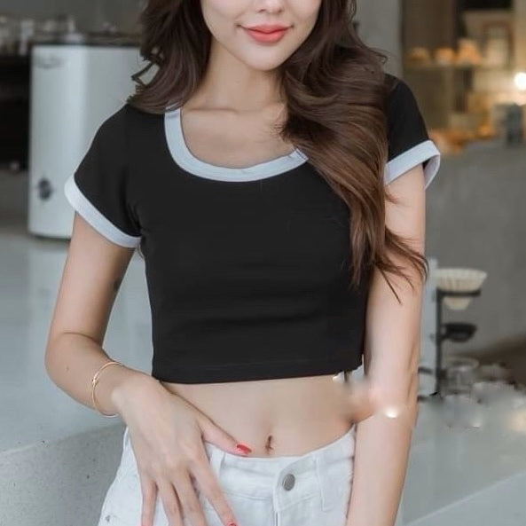 24YR1146 短袖拼色
