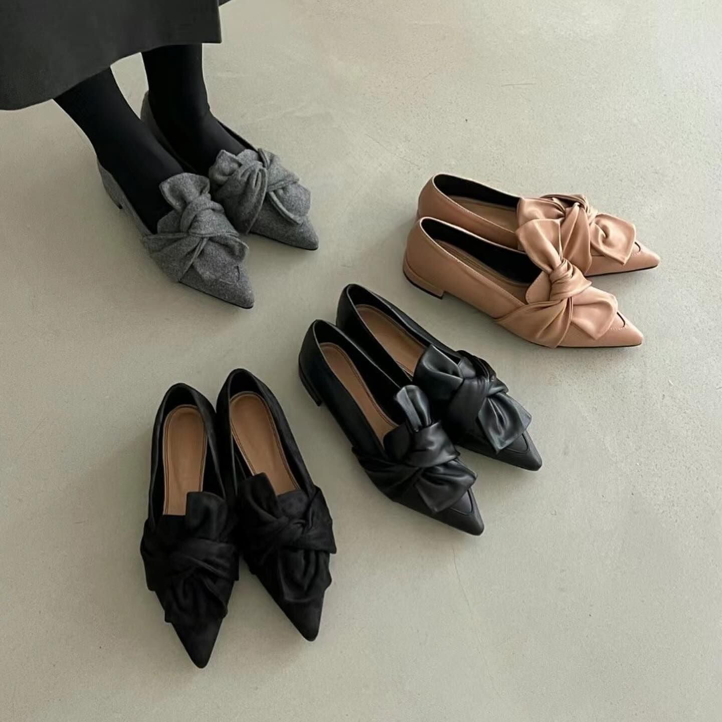 24YR1914 Twist Ribbon Shoes 2.5cm