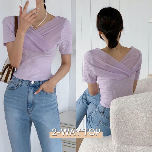 23YR0703 2-way紗紗top