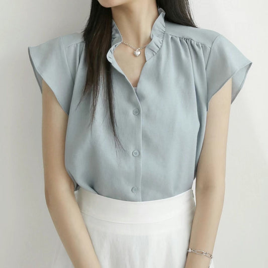 24YR1435 Ruffle Blouse Top