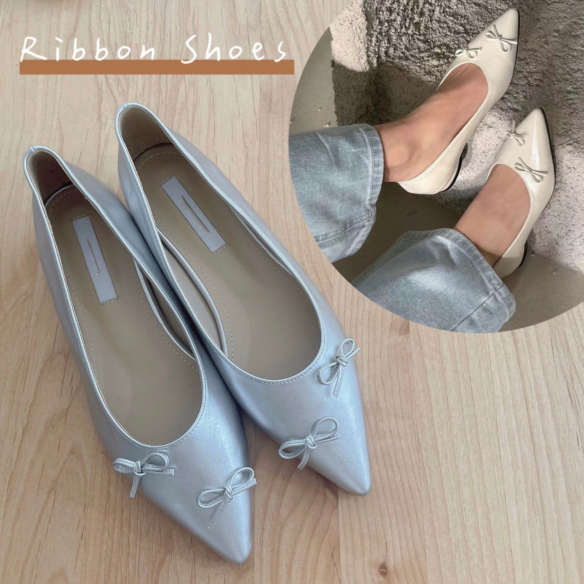 24YR2031 Double Ribbon Shoes 1.5cm