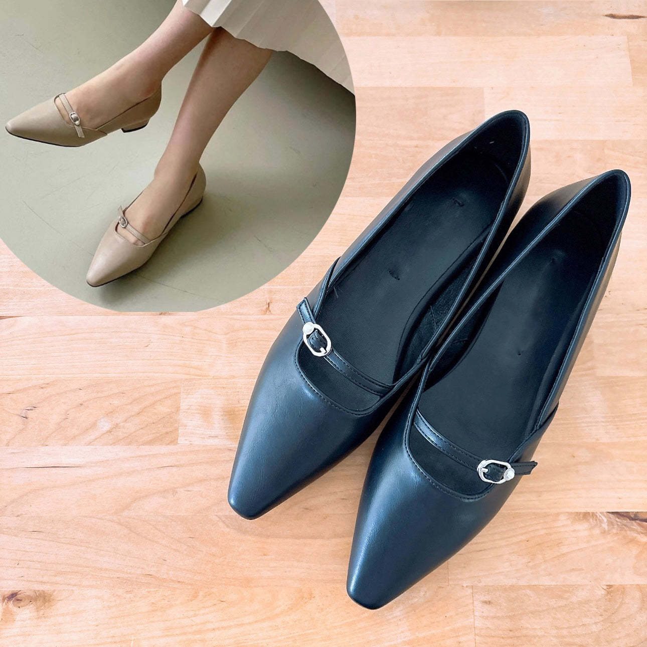 24YR1935 Little Buckle Shoes 1cm