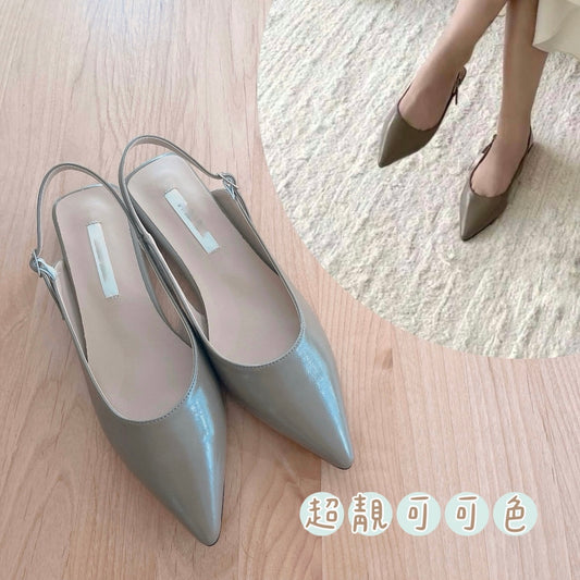 24YR1604 Slingback Shoes 1cm