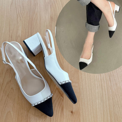 24YR2103 Chain Heel Shoes 5cm