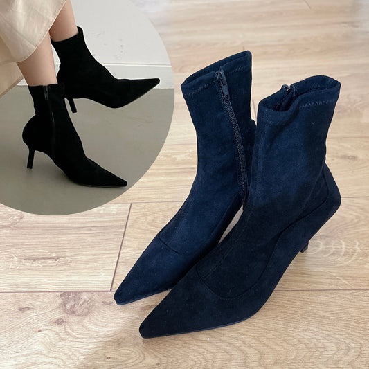 25YR0122 Suede Boots 6cm