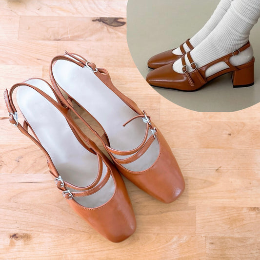 25YR0331 Double Strap Heel 5cm