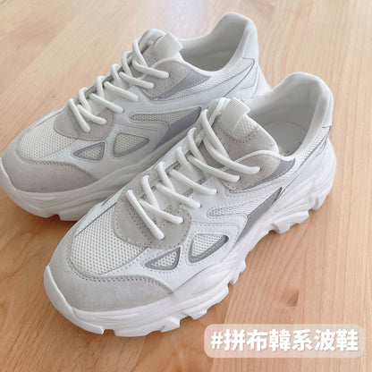 24YR0611 拼布韓系波鞋6cm