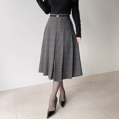 25YR2816 Check Skirt