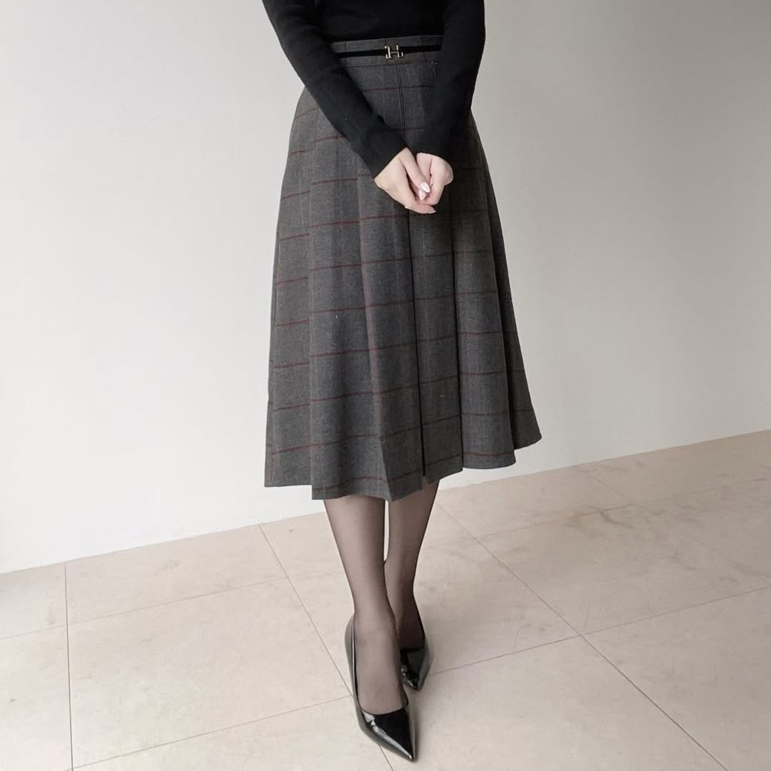 25YR2816 Check Skirt