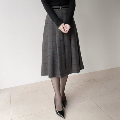25YR2816 Check Skirt