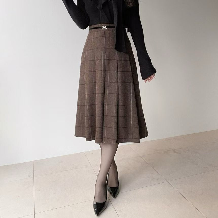 25YR2816 Check Skirt