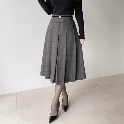 25YR2816 Check Skirt
