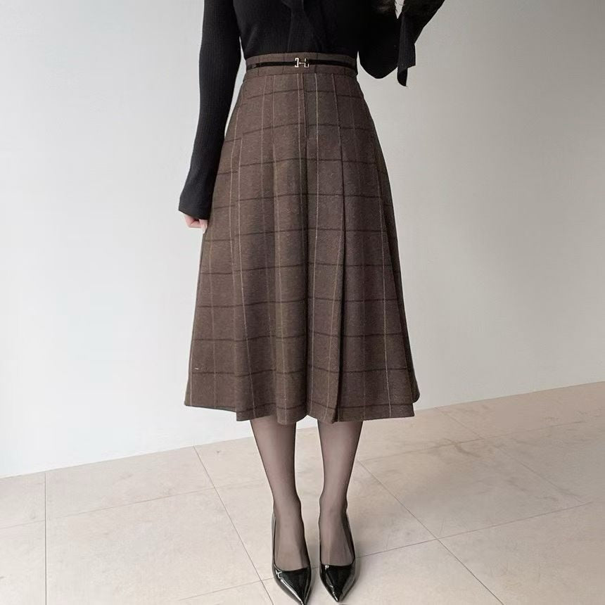 25YR2816 Check Skirt
