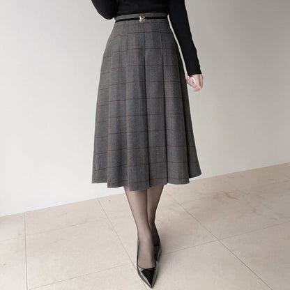 25YR2816 Check Skirt
